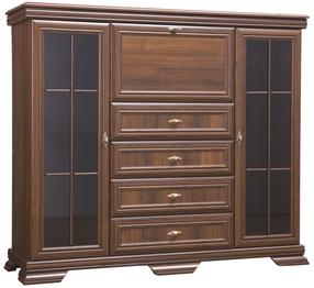 Vitrina Gala Meble Kora KK7, samoa king, 158 cm x 46 cm x 136 cm