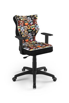 Vaikiška darbo kėdė Duo Storia 28, 64 x 64 x 102.5 cm, ruda/juoda/oranžinė