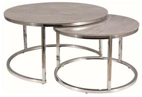 Kavos staliukų komplektas Portafino B, marmuro, 80 cm x 80 cm x 42 cm, 2 vnt.