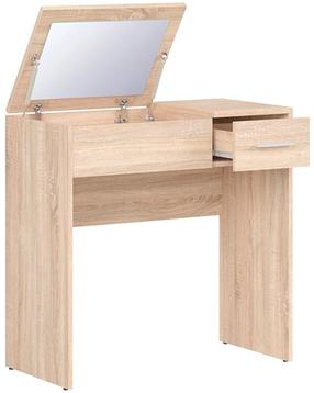 Kosmetinis staliukas Nepo Plus S435-TOL1K1S-DSO, ąžuolo, 80 cm x 40 cm x 79.5 cm, su veidrodžiu