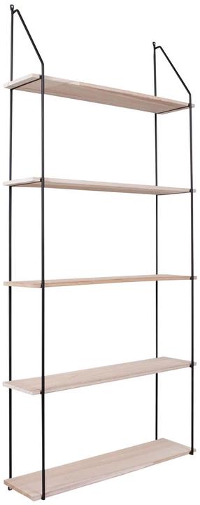 Sieninė lentyna House Nordic Eindhoven 4291080, juoda/rusva, 65 cm x 17 cm x 145 cm