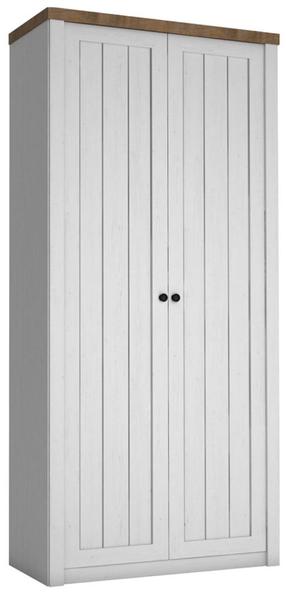 Spinta Gala Meble Provence S2D, balta/pušies, 53 cm x 90 cm x 198 cm