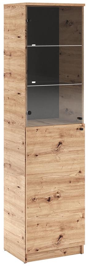 Spintelė - vitrina ADRK Evi II, rusva, 40 cm x 50 cm x 190 cm