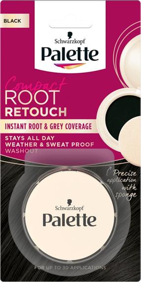 Maskuojamoji pudra ataugusioms plaukų šaknims Schwarzkopf Palette Root Retouch, juoda