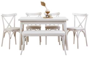 Valgomojo komplektas Kalune Design Oliver 29, baltas