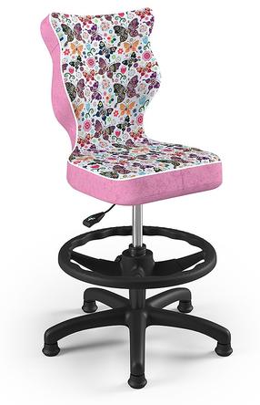 Vaikiška darbo kėdė Petit HC+F ST31, 33.5 x 30 x 89.5 cm, juoda/rožinė