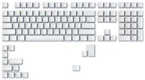 Klaviatūros dangtelis Glorious GMMK ABS Doubleshot V2 USA Base Kit 123 keys, balta