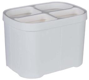 Organizatorius - dėklas Splendid Edith, balta, 15 cm x 11 cm x 11 cm