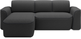 Kampinė sofa Ume, tamsiai pilka, 190 x 287 cm x 88 cm