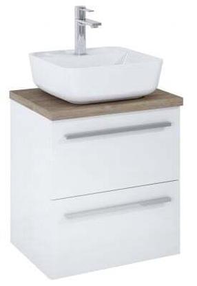 Vonios spintelė su praustuvu Roca Kwadro, balta, 40 cm x 49.8 cm x 53 cm