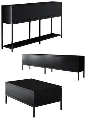 Svetainės baldų komplektas Kalune Design Lord, juodas