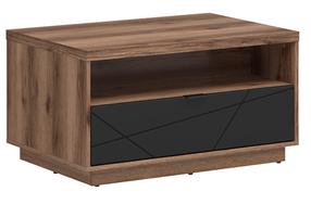 Kavos staliukas Forn, ąžuolo/juoda, 90 cm x 60 cm x 48.5 cm