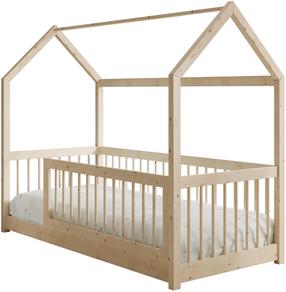 Vaikiška lova viengulė ADRK Graja House, pušies, 80 x 180 cm, be patalynės dėžės, su čiužiniu