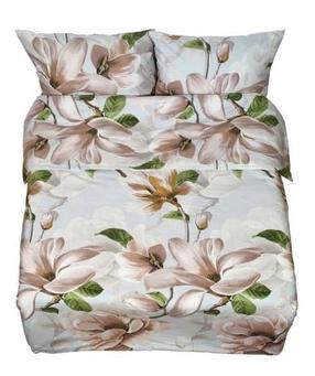 Antklodės užvalkalas Rustilė Spring 1691, balta/smėlio/žalia, 200 cm x 200 cm