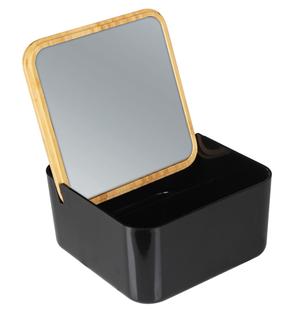 Kosmetinis veidrodis Splendid Arde, pastatomas, 13 cm x 13 cm, juoda
