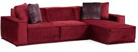 Kampinė sofa Hanah Home Lego 9, raudona, dešininė, 170 x 300 cm x 76 cm