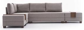 Kampinė sofa Hanah Home Fly, kreminė, kairinė, 280 x 210 cm x 70 cm