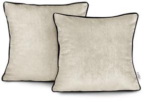 Dekoratyvinės pagalvėlės užvalkalas Restilo Velvet, kreminė, 45 cm x 45 cm