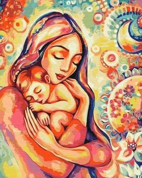 Tapymas pagal skaičius In An Embrace, įvairių spalvų