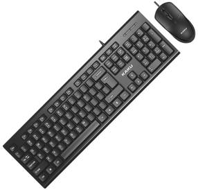 Klaviatūros ir pelės komplektas iKaku KSC-502, EN, juoda