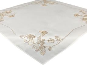 Staltiesė kvadratinė OH-154-C, balta/smėlio, 85 x 85 cm