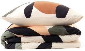 Patalynės užvalkalų komplektas Homla Tierra, juoda/oranžinė/smėlio, 200 x 220 cm