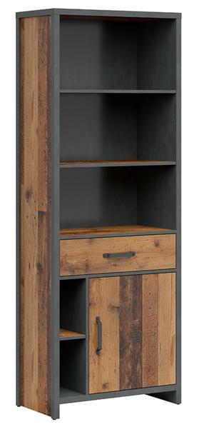 Pastatoma lentyna Weston S483-REG1D1S-SOSTC/MTA, ruda/pilka, 40 cm x 75 cm x 200.5 cm