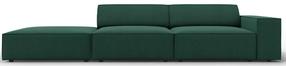 Sofa Micadoni Home Jodie Structured 3 Seats, žalia, kairinė, 262 x 102 cm x 70 cm