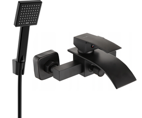 Vonios maišytuvas su dušo komplektu Mexen Aries R 45, juodas