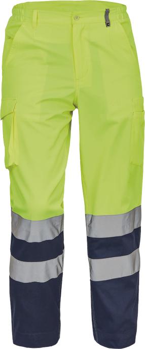 Darbo kelnės vyrams Cerva Burgos HV, geltona/tamsiai mėlyna, 62 dydis