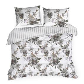 Patalynės užvalkalų komplektas PTE-152, balta/pilka/žalia, 200 x 220 cm