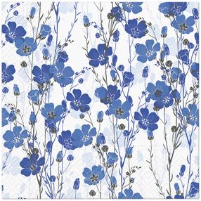 Popierinės servetėlės PAW, 33 cm x 33 cm, mėlyna/balta, 20 vnt.