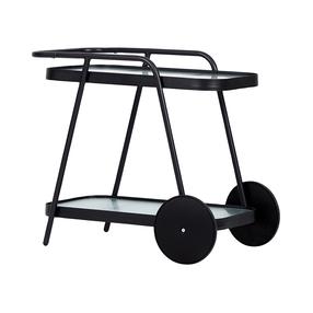 2 lygių kavos staliukas Coffe table, juoda, 73 cm x 43 cm x 70 cm