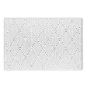Vonios grindų kilimėlis Foutastic Diamond 581CAN1533, baltas, 50 cm x 80 cm