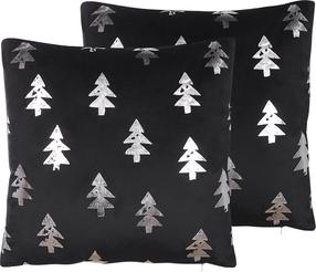 Kalėdinė dekoratyvinė pagalvėlė Shumee Cupid, juoda, 45 cm x 45 cm, 2 vnt.