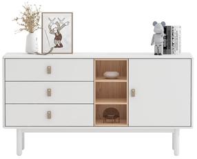 Komoda Home4you Iris 20121, balta, 140 cm x 40 cm x 75 cm