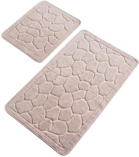 Vonios kilimėlių rinkinys Foutastic Lino 359CHL1552, šviesiai rožinė, 100 cm x 60 cm