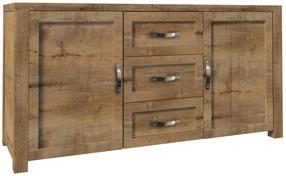 Komoda Gala Meble Nevada K2D, ąžuolo, 44 cm x 164 cm x 85 cm