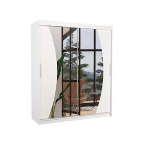 Spinta ADRK Dolores 180, balta, 58 cm x 180 cm x 215 cm, su veidrodžiu