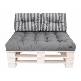 Lauko baldų pagalvių rinkinys Hobbygarden Leo LE1PPP8, pilka/tamsiai pilka, 120 x 82 cm