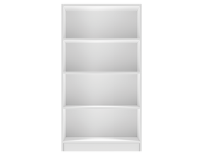 Lentyna Pocett, balta, 40 cm x 80 cm x 140 cm