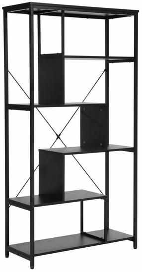 Pastatoma lentyna Net A, juoda, 85 cm x 35 cm x 163 cm