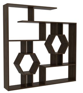 Pastatoma lentyna Kalune Design Tamara 875ZNA3637, riešuto, 134 cm x 22 cm x 134 cm