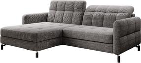 Kampinė sofa Lorelle Berlin 01, pilka, kairinė, 160 x 225 cm x 105 cm