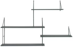 Sieninė lentyna House Nordic Harlem, žalia, 17.5 cm x 99 cm x 62 cm