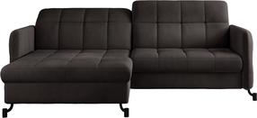 Kampinė sofa Lorelle Mat Velvet 29, tamsiai ruda, kairinė, 160 x 225 cm x 105 cm