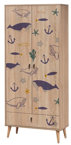 Spinta Kalune Design City Marin, įvairių spalvų, 45 cm x 80 cm x 190 cm