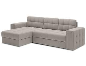 Kampinė sofa - lova Blenvi Sola 18, smėlio, kairinė, 150 x 260 cm x 82 cm