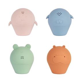 Vonios žaislų rinkinys Badabulle Sprinklers, įvairių spalvų, 4 vnt.