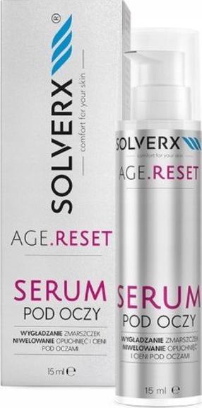 Paakių serumas Solverx Age.Reset Smoothing Wrinkles & Eliminating Puffiness & Dark Circles, 15 ml